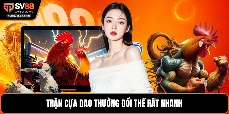 Trận cựa dao thường đổi thế rất nhanh